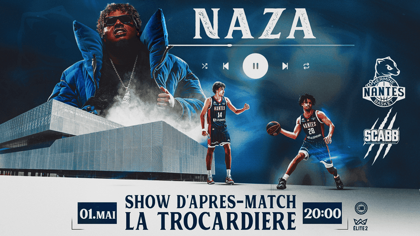 Naza en showcase d'après-match exclusif le 1er mai !
